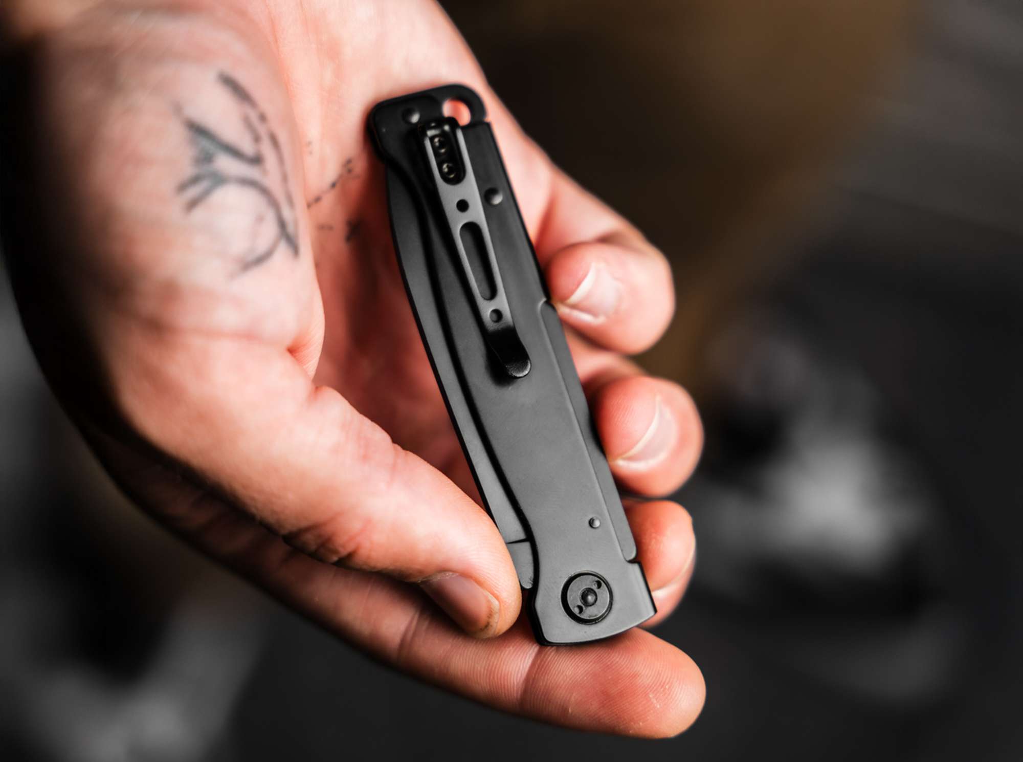 Briceag Böker Plus Atlas All Black Böker- Negru Complet, Slipjoint