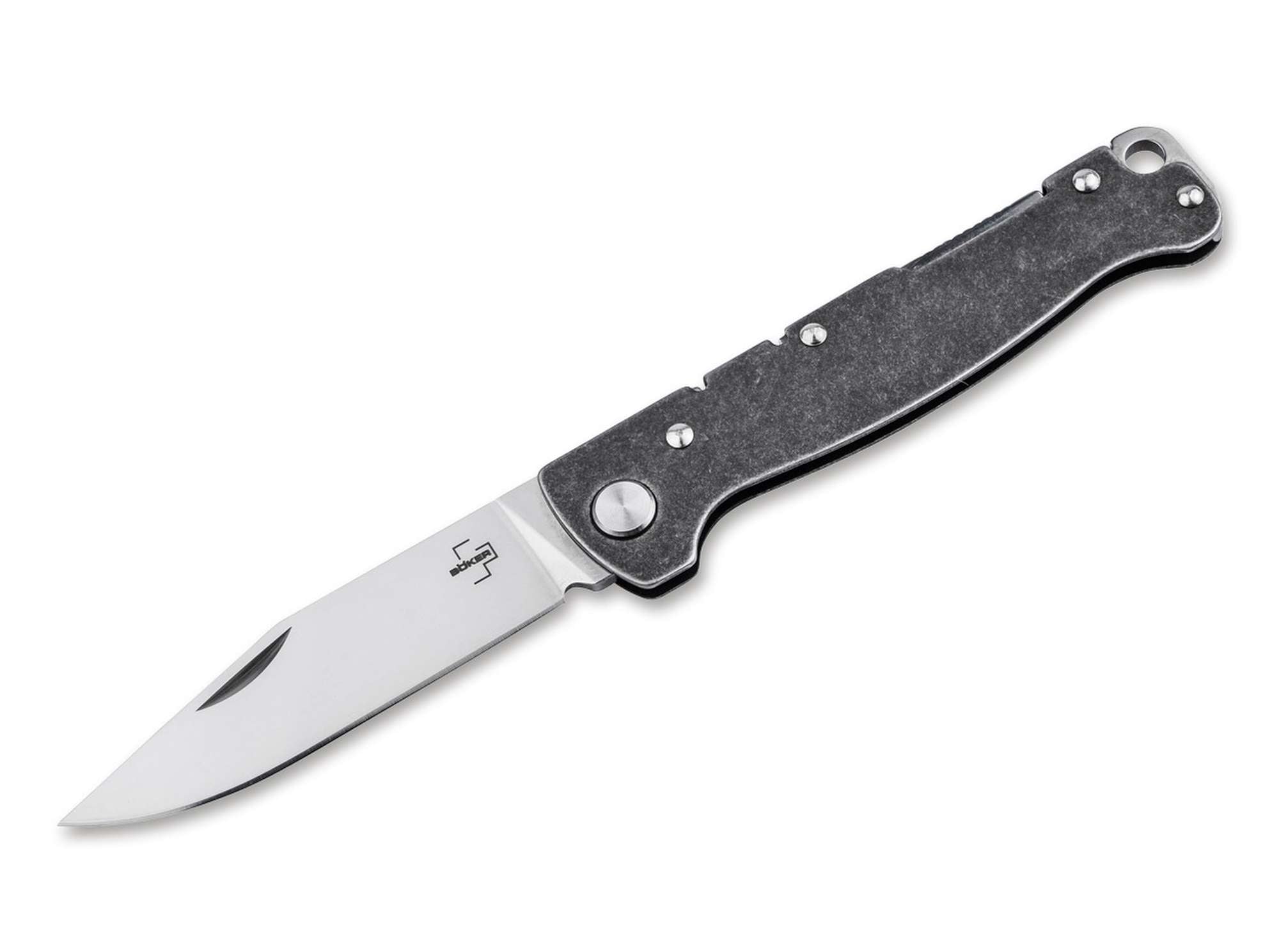 Briceag Böker Plus Atlas Backlock Clippoint – Cuțit EDC Compact, Clasic și Fiabil