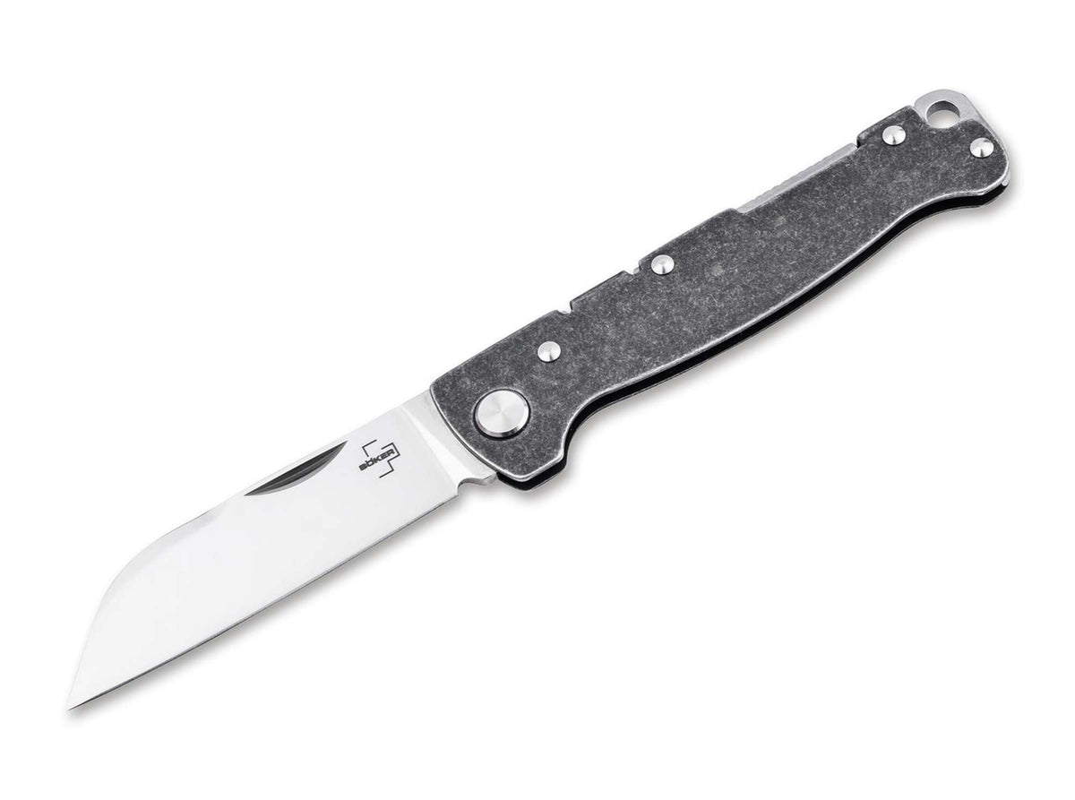 Briceag Böker Plus Atlas Backlock Sheepfoot – Cuțit EDC Compact, Fiabil și Extrem de Practic