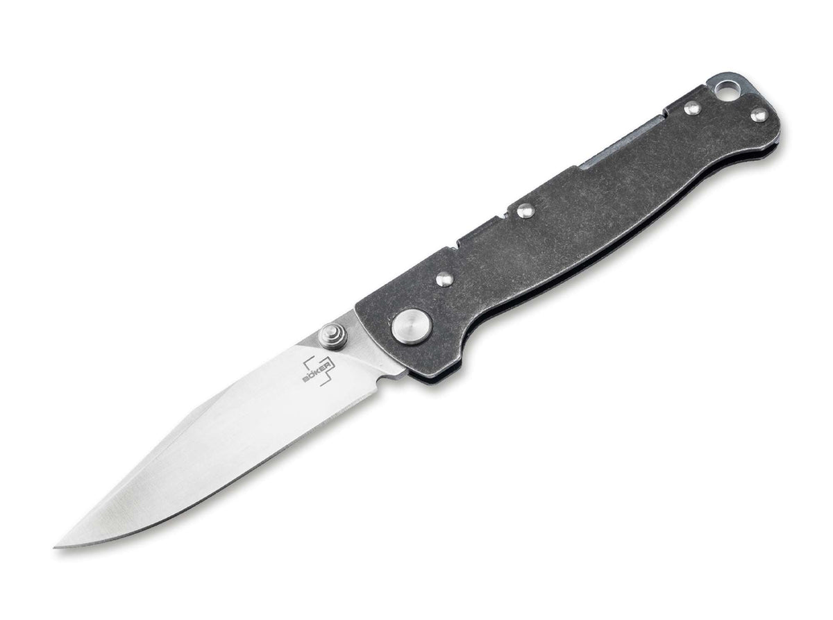 Briceag Böker Plus Atlas Clippoint TS Böker- Lamă D2, Utilizare EDC
