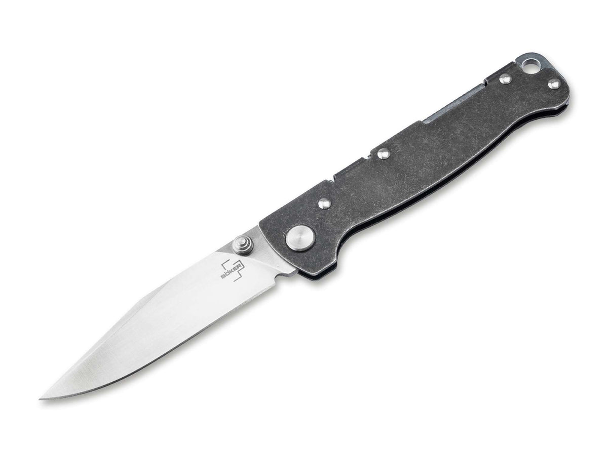 Briceag Böker Plus Atlas Clippoint TS Böker- Lamă D2, Utilizare EDC