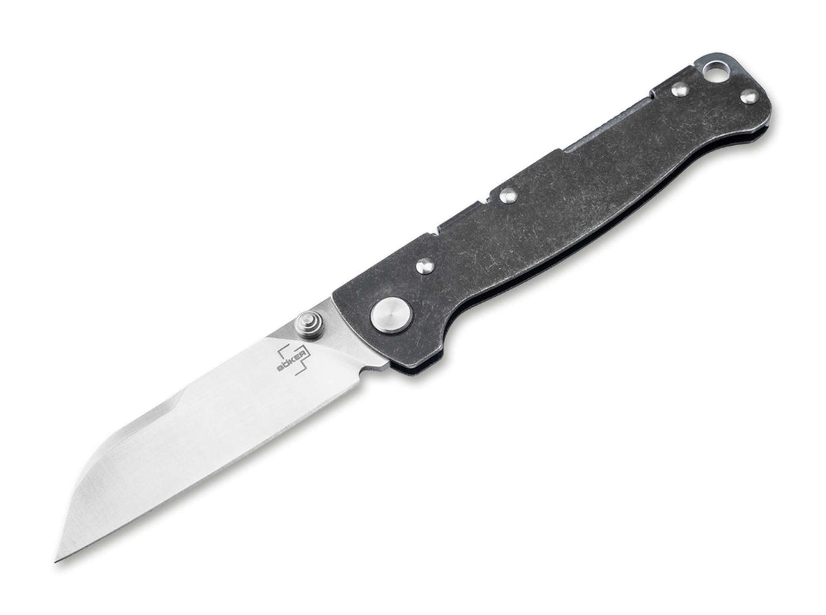 Briceag Böker Plus Atlas Sheepfoot TS – Cuțit EDC Slim D2 cu Backlock