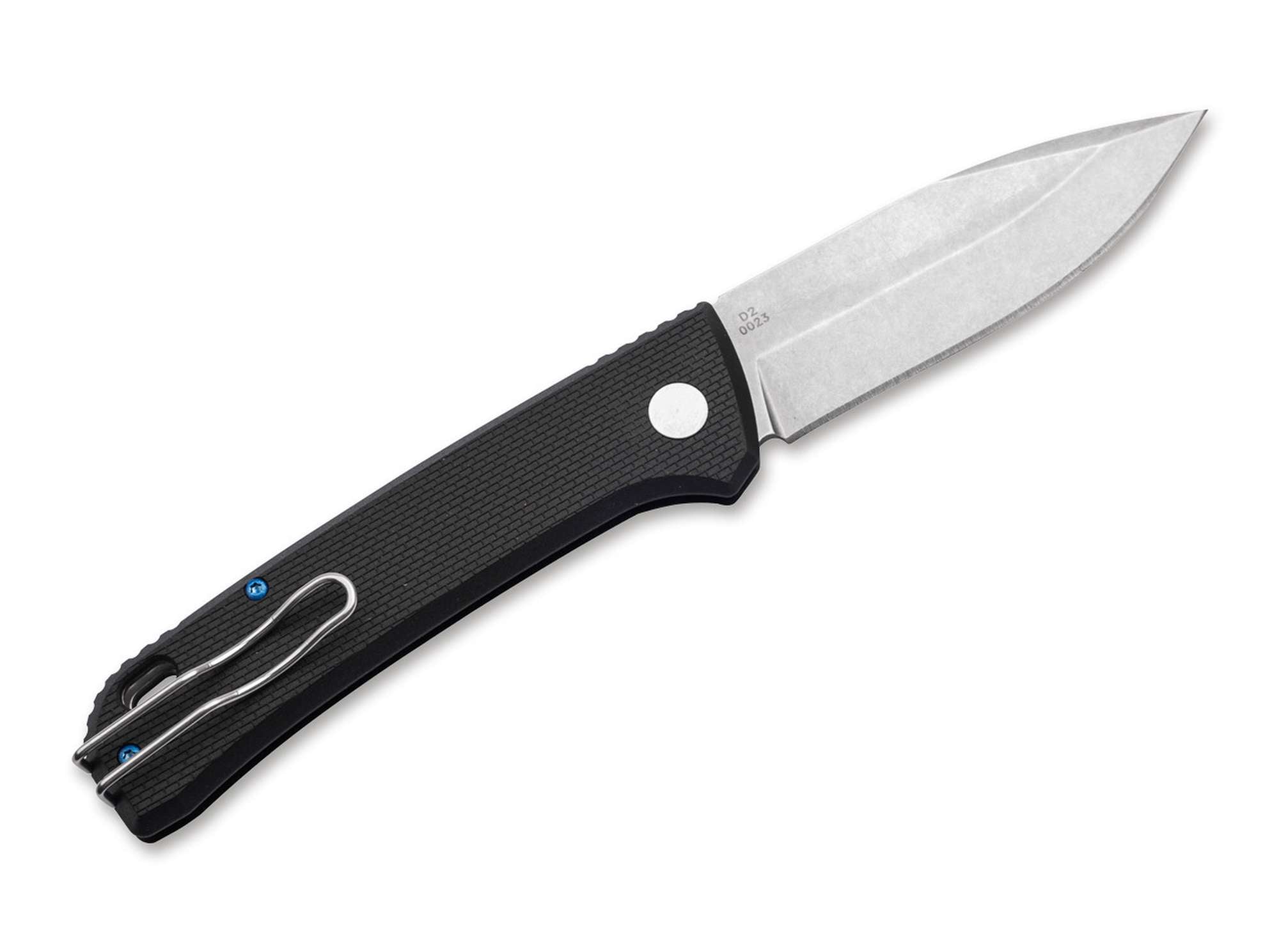 Briceag Böker Plus FRND Silver Heinr. Böker Baumwerk GmbH- Lama D2, Mecanism Button Lock