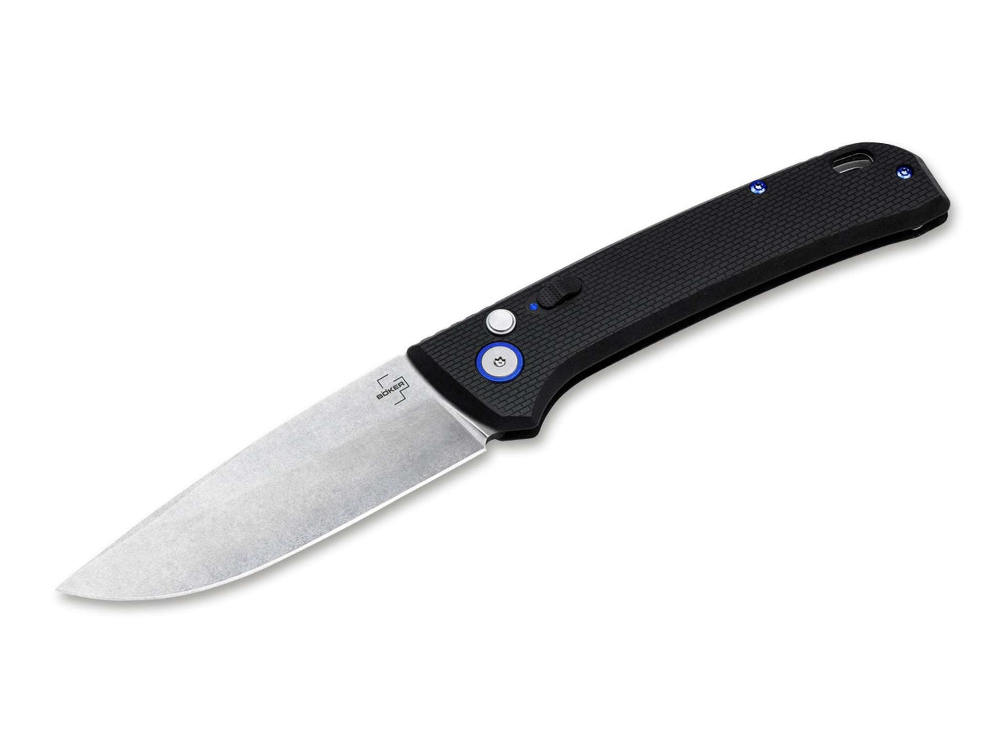 Briceag Böker Plus FRND Silver Heinr. Böker Baumwerk GmbH- Lama D2, Mecanism Button Lock