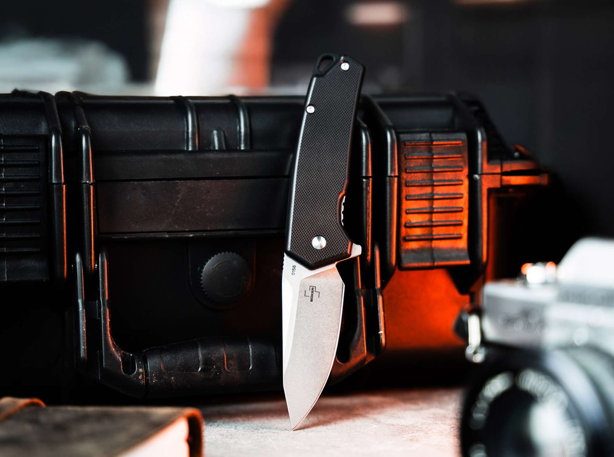 Briceag Böker Plus Gemtek Black G10 – Cuțit EDC Tactic D2 by Hydra Design