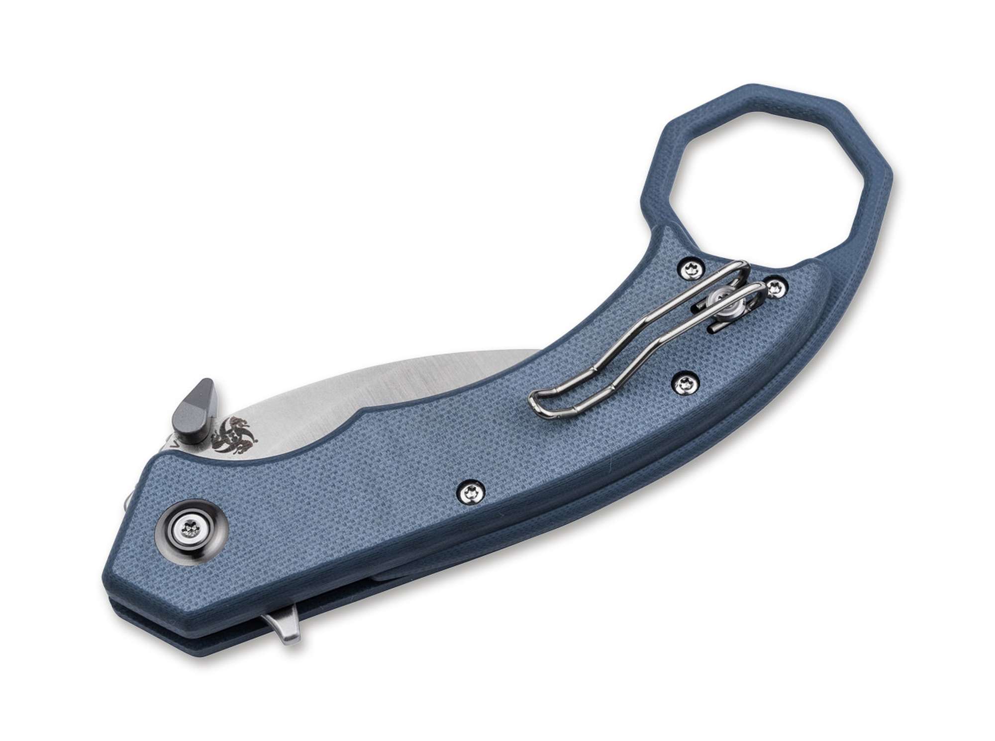 Briceag Böker Plus HEL Karambit Blue/Grey Heinr. Böker Baumwerk GmbH- Flipper Opening, Wave-Opener