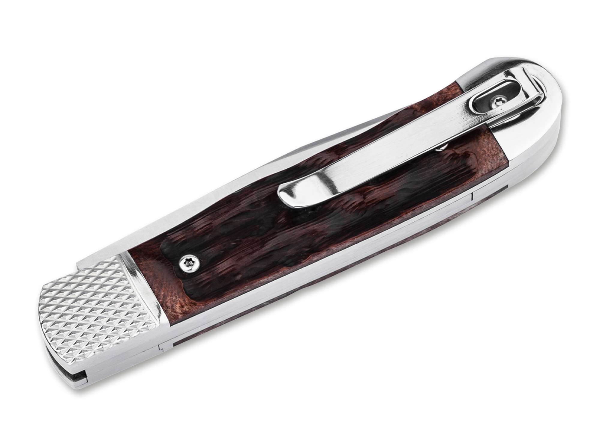 Briceag Böker Plus Hidden Release Trapper Appaloosa Bone