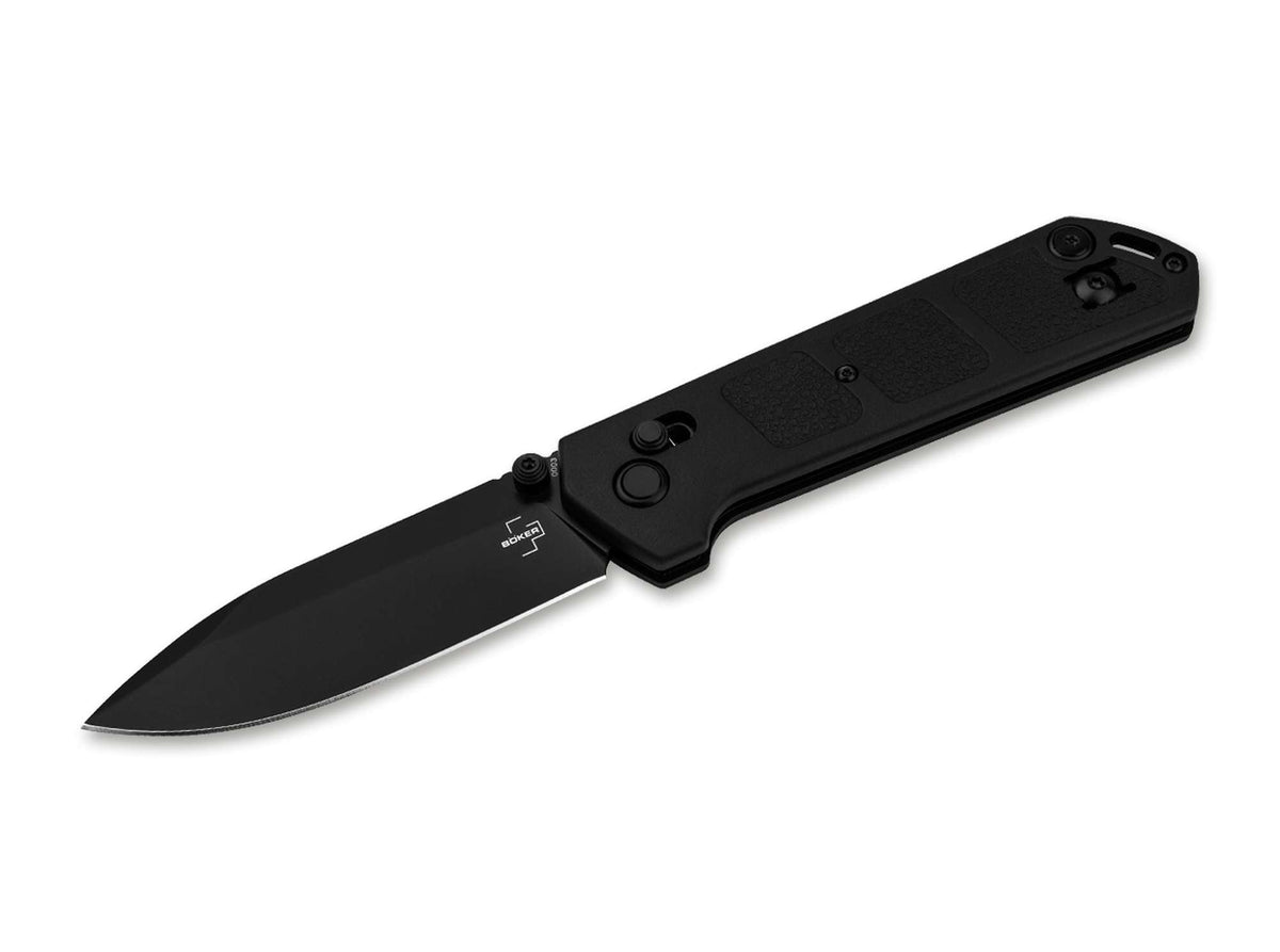 Briceag Böker Plus Kihon DC All Black Böker- Lamă D2 Black, Blocare Crossbar