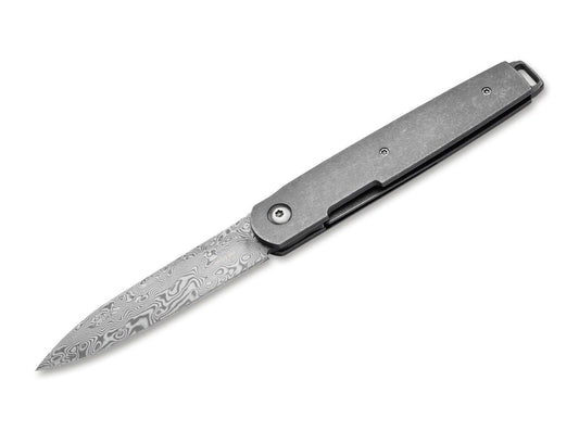 Briceag Böker Plus LRF Damascus Böker- Lama Damasc, Maner Titan