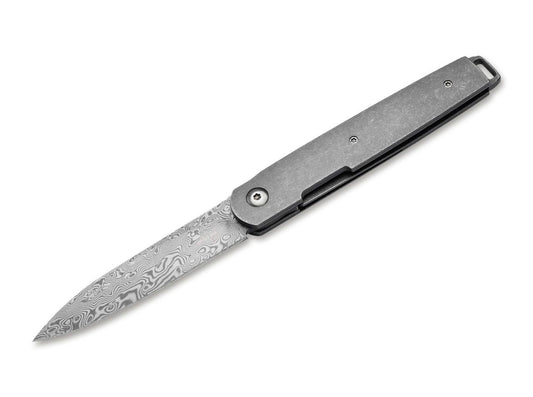 Briceag Böker Plus LRF Damascus Böker- Lama Damasc, Maner Titan