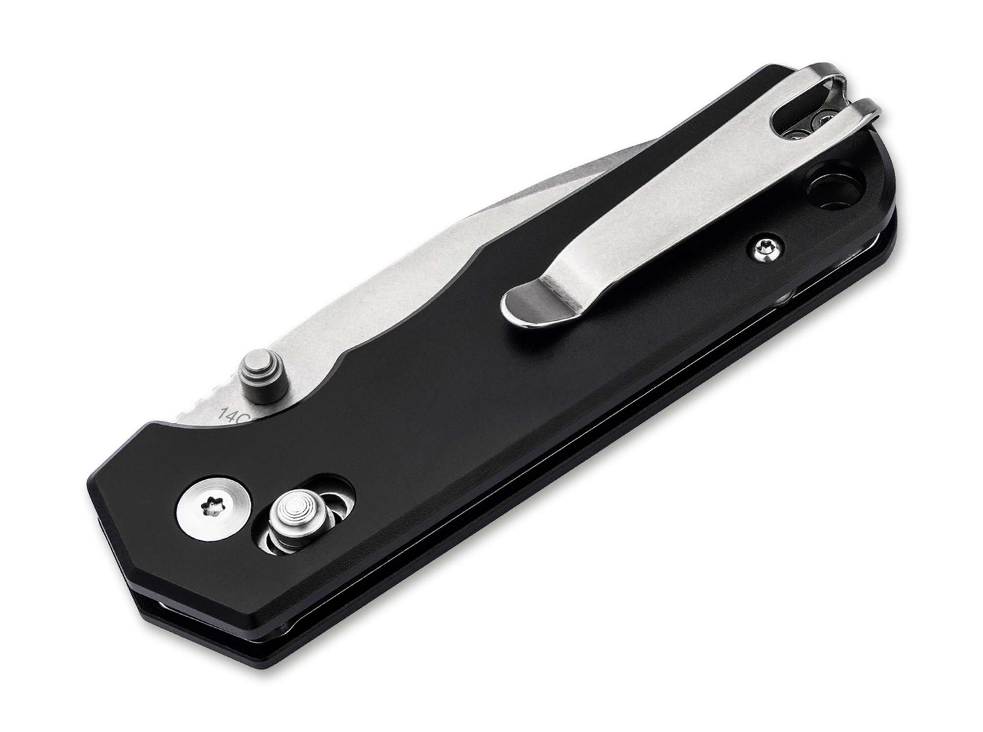 Briceag Böker Plus Rockstub Black 2.0 – Cuțit EDC Compact 14C28N cu Crossbar Lock