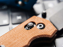 Briceag Böker Plus Rockstub Brown Micarta 2.0 – Cuțit EDC Compact 14C28N cu Crossbar Lock