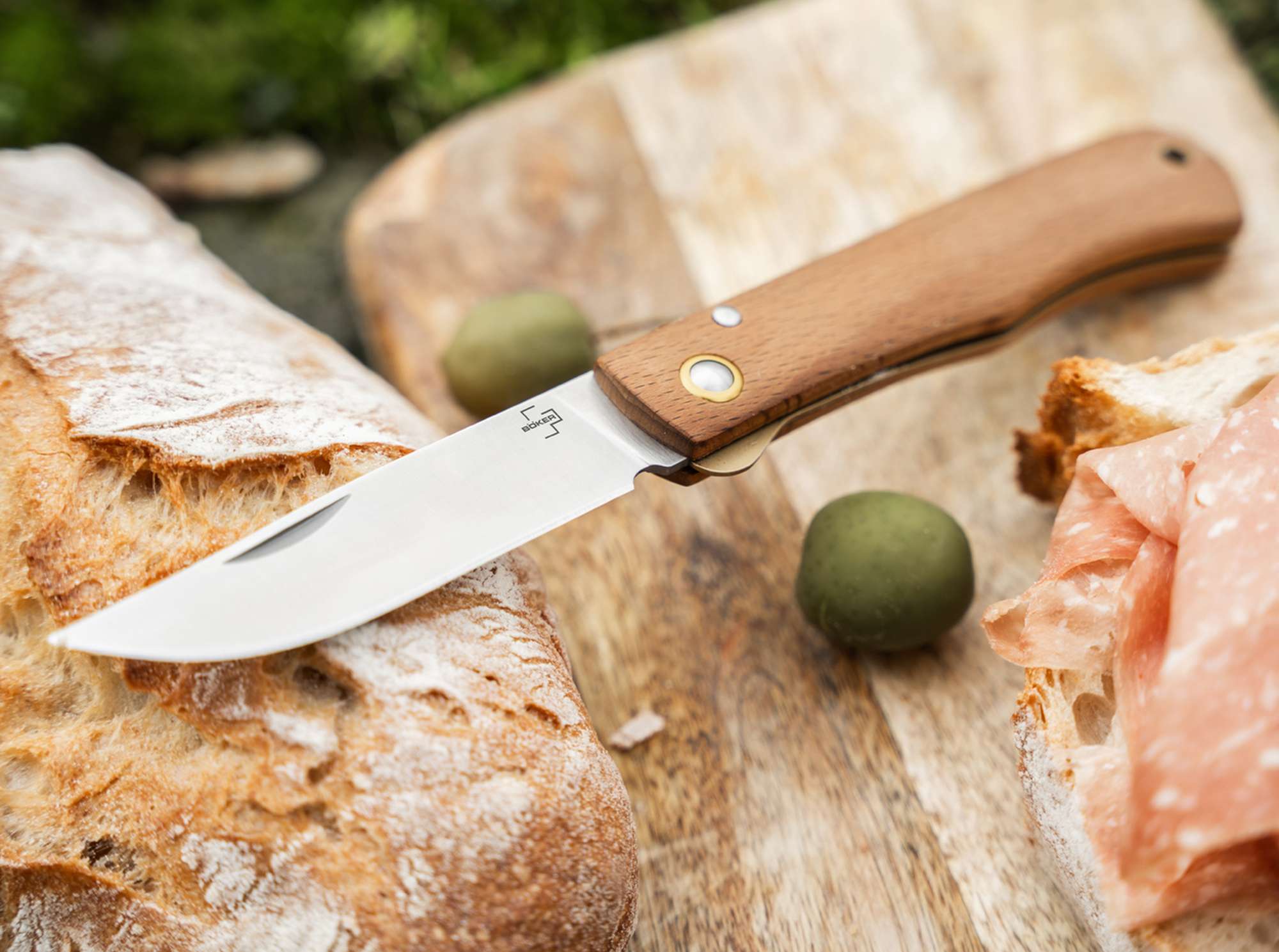 Briceag Böker Plus Rusticus Heinr. Böker Baumwerk GmbH- Maner Lemn Fag, Lama Inox 420
