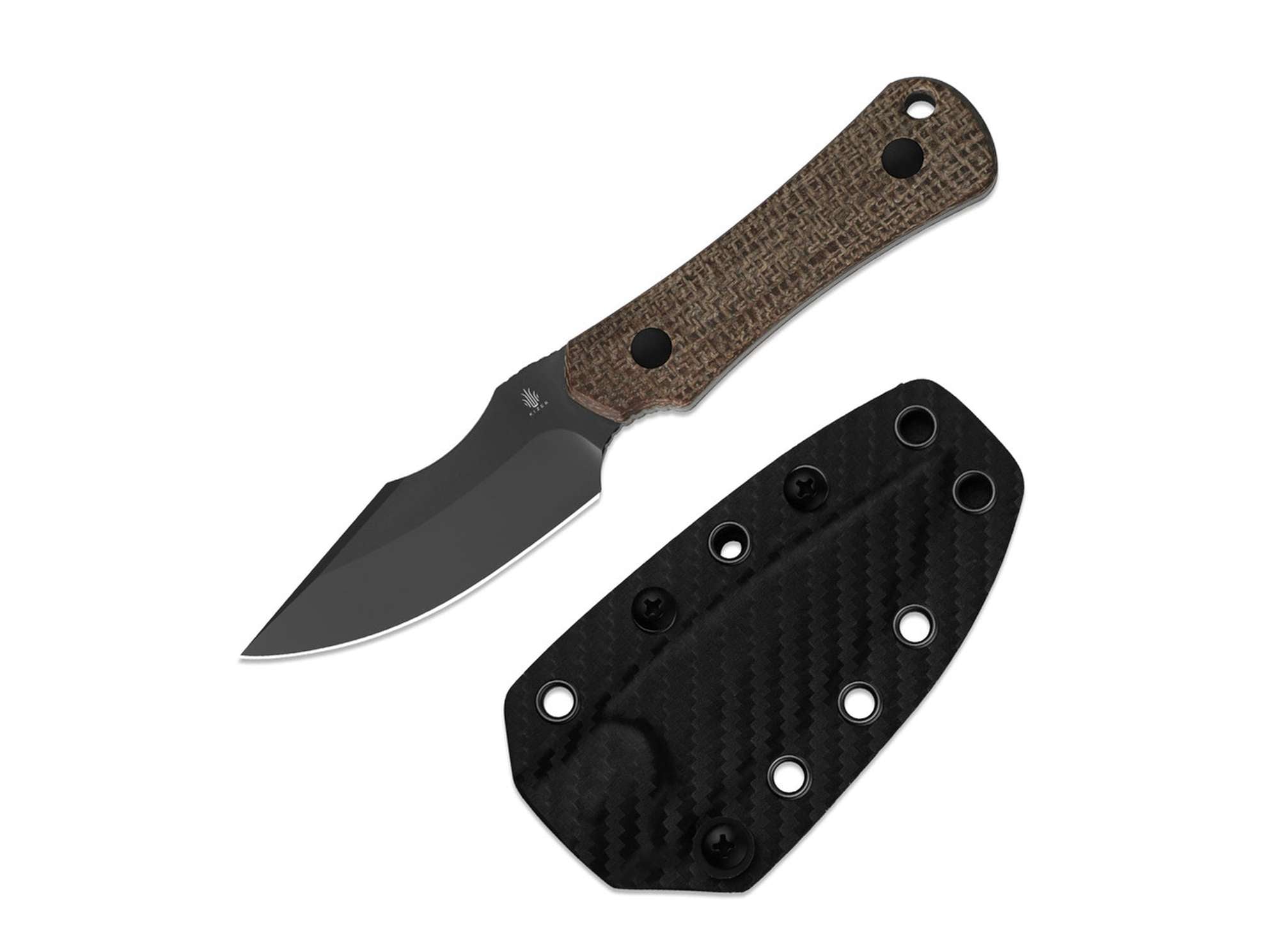 Briceag Bone Brown 3V Norplex UltreX Micarta DLC Kizer- Lama 3V, Maner Micarta