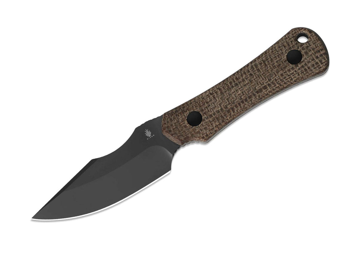 Briceag Bone Brown 3V Norplex UltreX Micarta DLC Kizer- Lama 3V, Maner Micarta