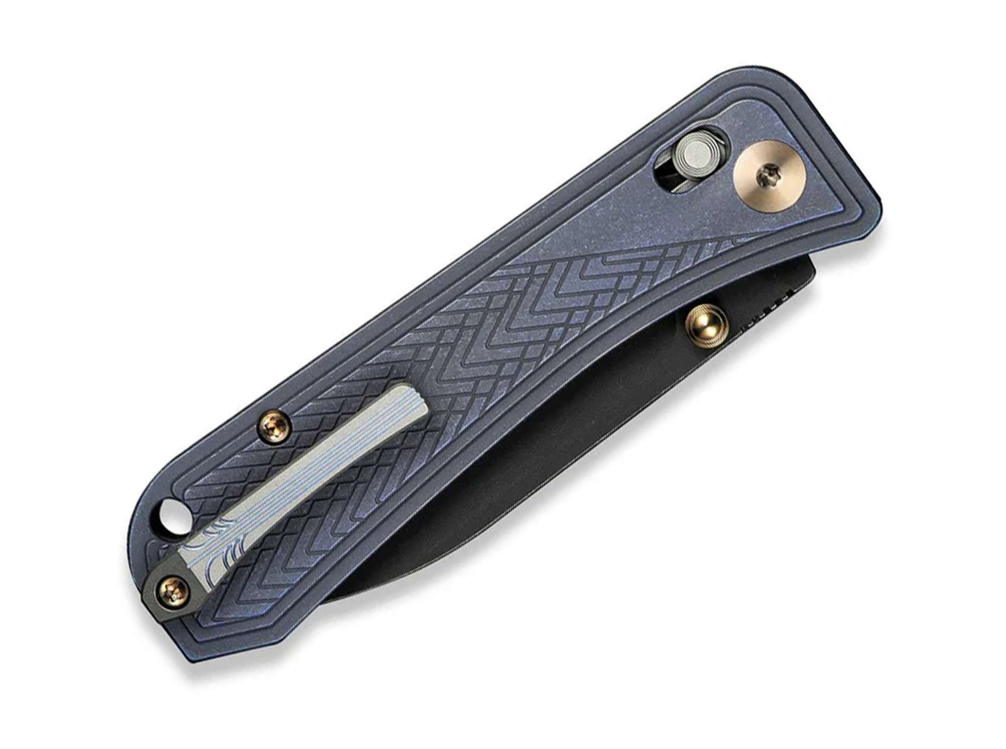 Briceag Bougie Banter WE Knife- Lama S45VN, Maner Titaniu Albastru