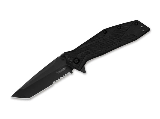 Briceag Brawler Serrated Kershaw- Deschidere Asistată, Lamă Tanto Zimțată