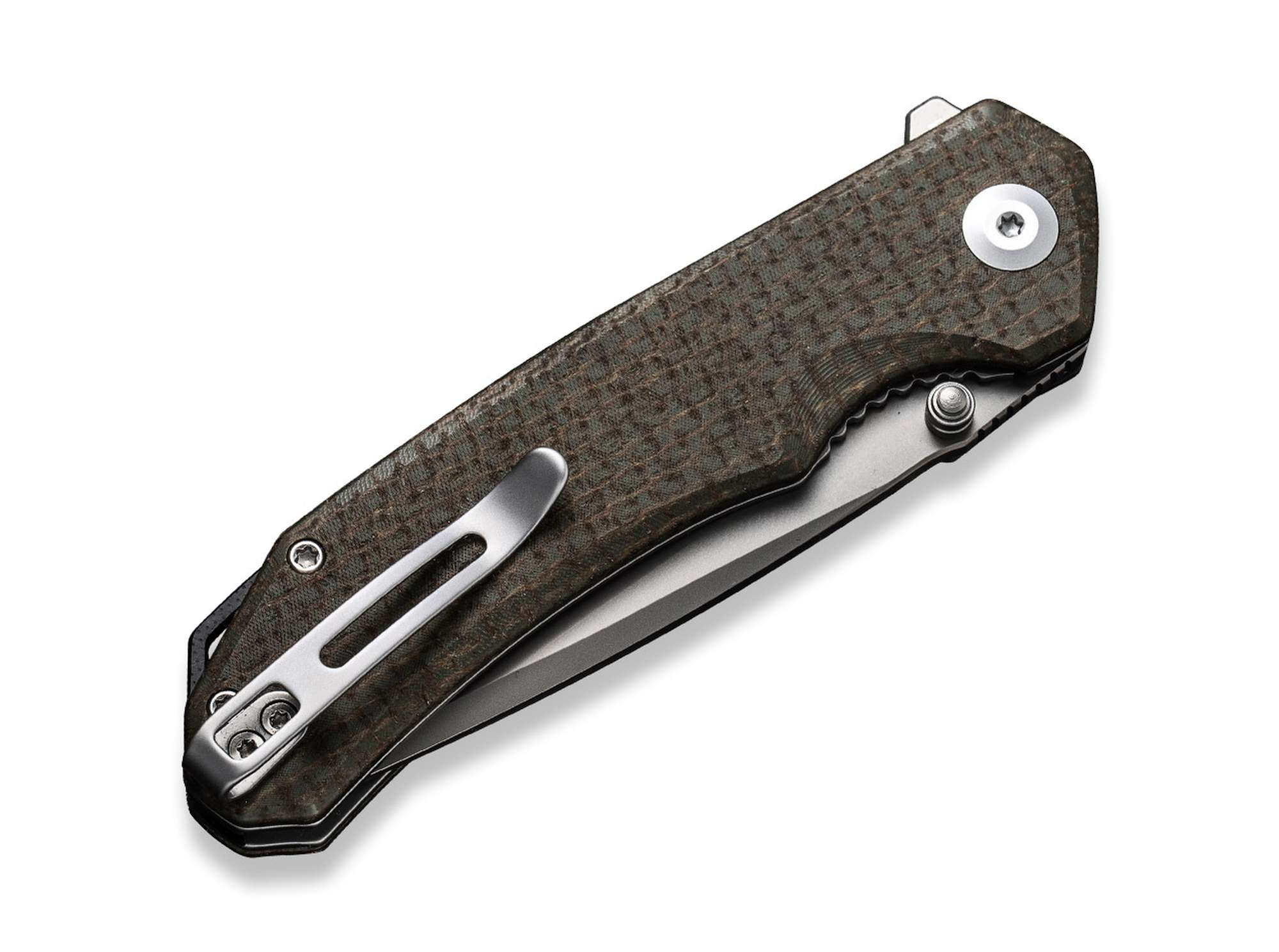 Briceag Brazen Micarta Green CIVIVI- Lama Tanto D2, Maner Micarta Confortabil