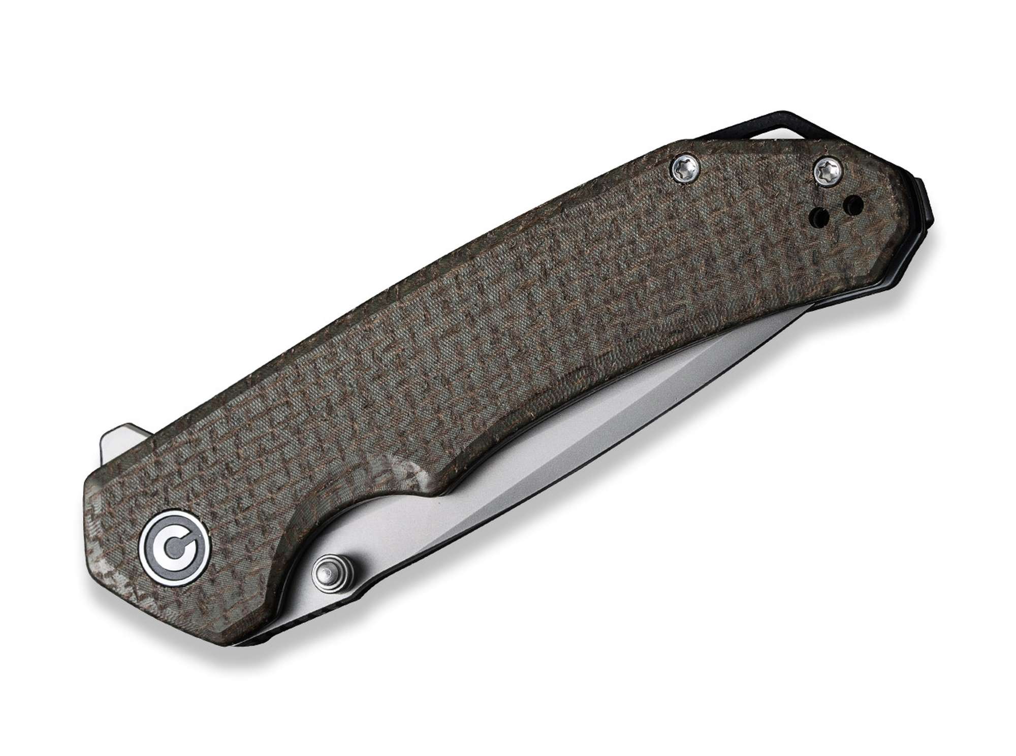 Briceag Brazen Micarta Green CIVIVI- Lama Tanto D2, Maner Micarta Confortabil