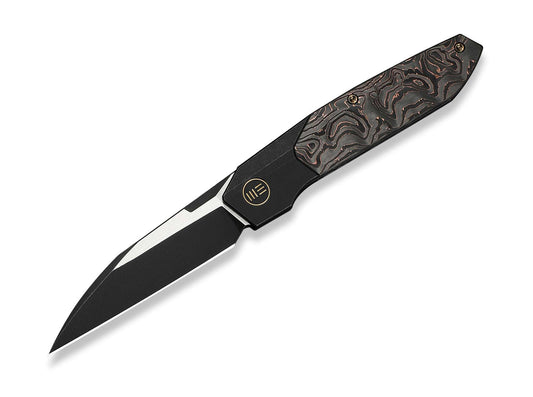 Briceag Brr15 M390 Black Ti Copper Foil CF Black Stonewashed WE Knife- M390, EDC
