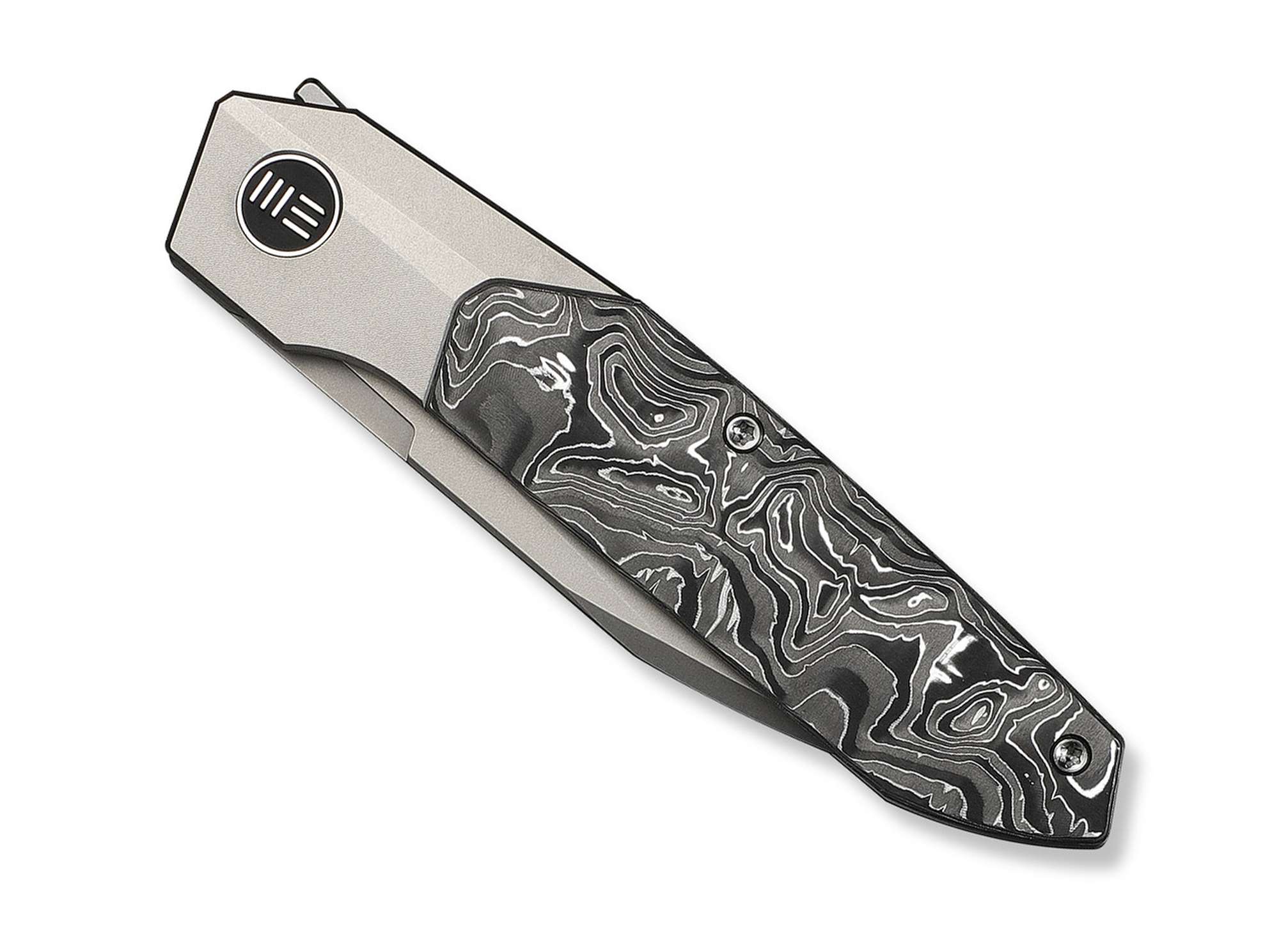 Briceag Brr15 M390 Gray Ti Aluminum Foil CF WE Knife- Lama M390, Maner Fibra Carbon