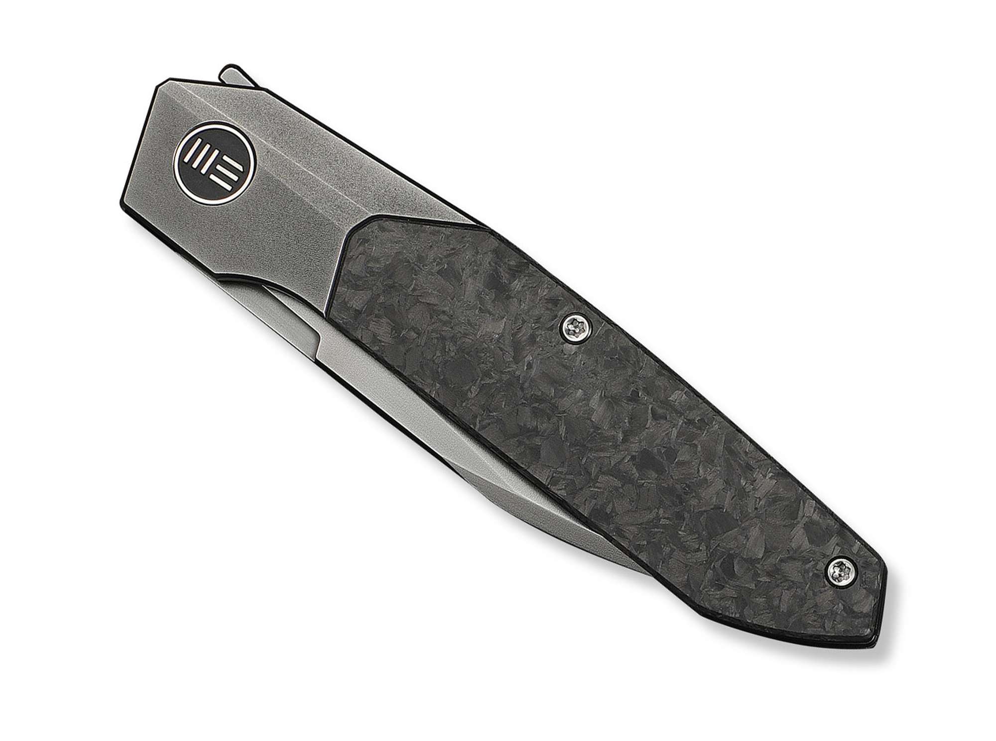 Briceag Brr15 M390 Gray Ti Shredded CF Polished Gray WE Knife- Lama M390, Flipper