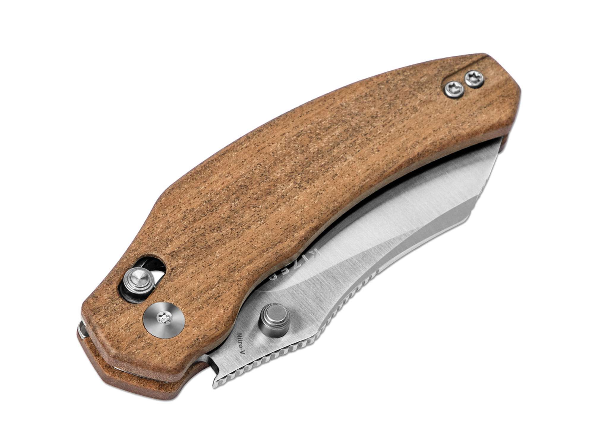 Briceag Bulldog Nitro-V Mkuruti Wood Kizer- Lama Nitro-V, Maner Lemn Mkuruti