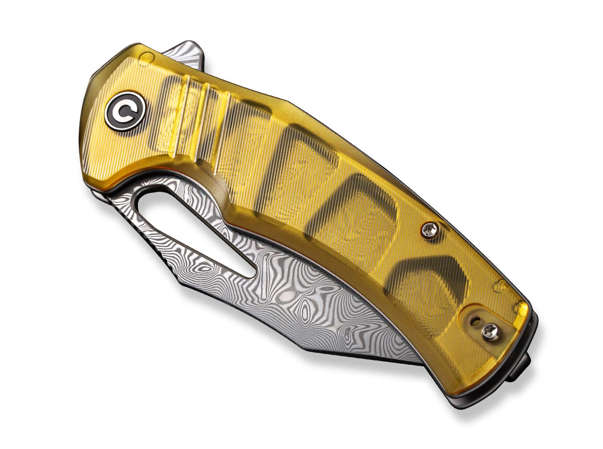 Briceag BullTusk Ultem Damascus CIVIVI- Lama Damascus, Maner Ergonomic