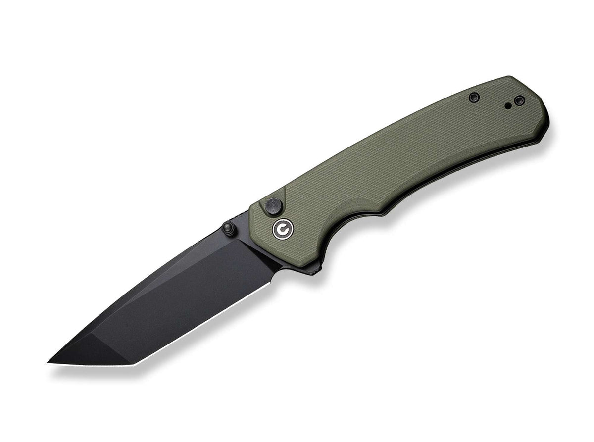 Briceag Button Lock Brazen G10 OD Green CIVIVI- Button Lock, Lama Tanto