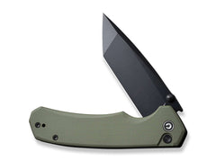 Briceag Button Lock Brazen G10 OD Green CIVIVI- Button Lock, Lama Tanto