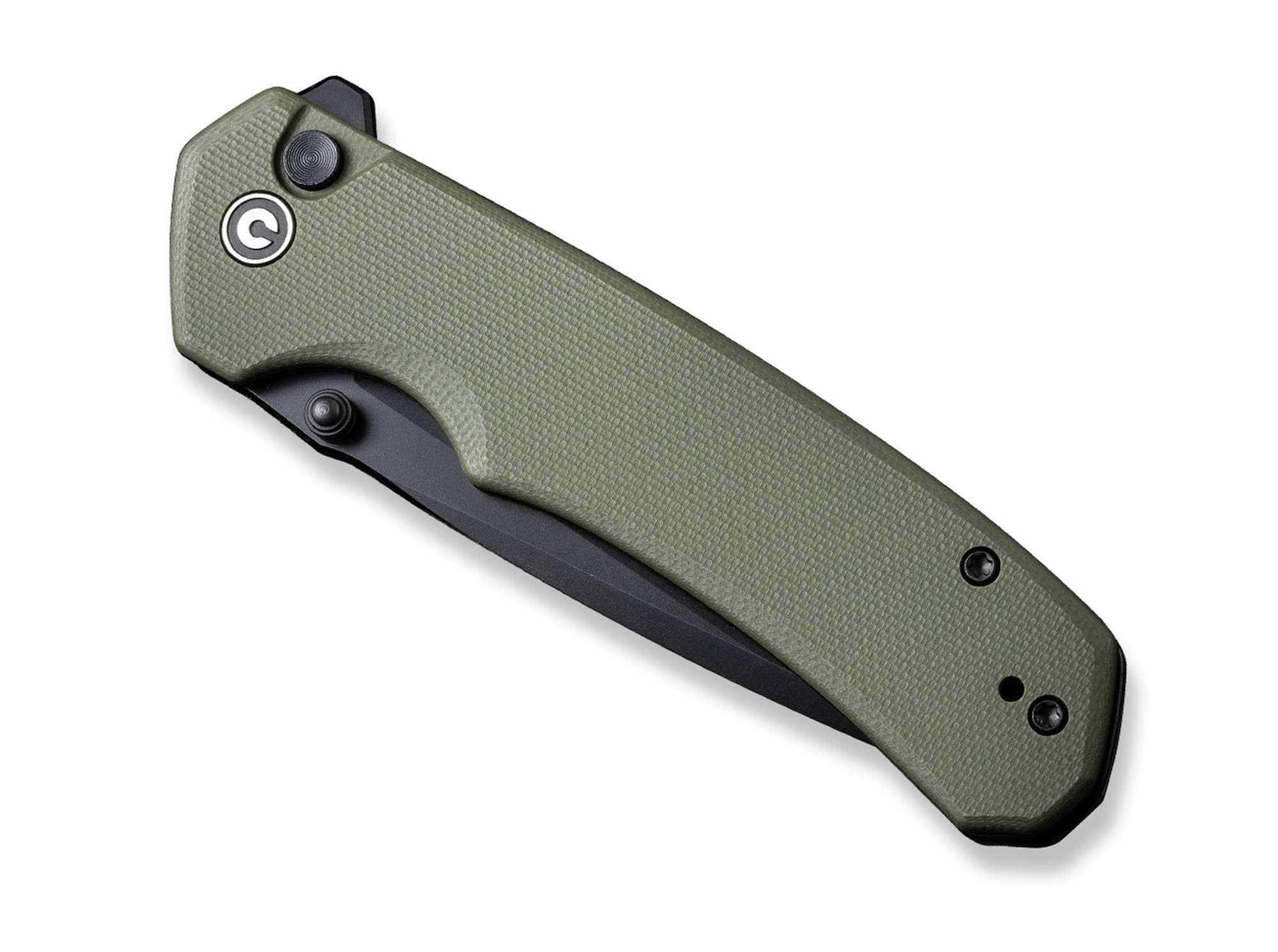 Briceag Button Lock Brazen G10 OD Green CIVIVI- Button Lock, Lama Tanto