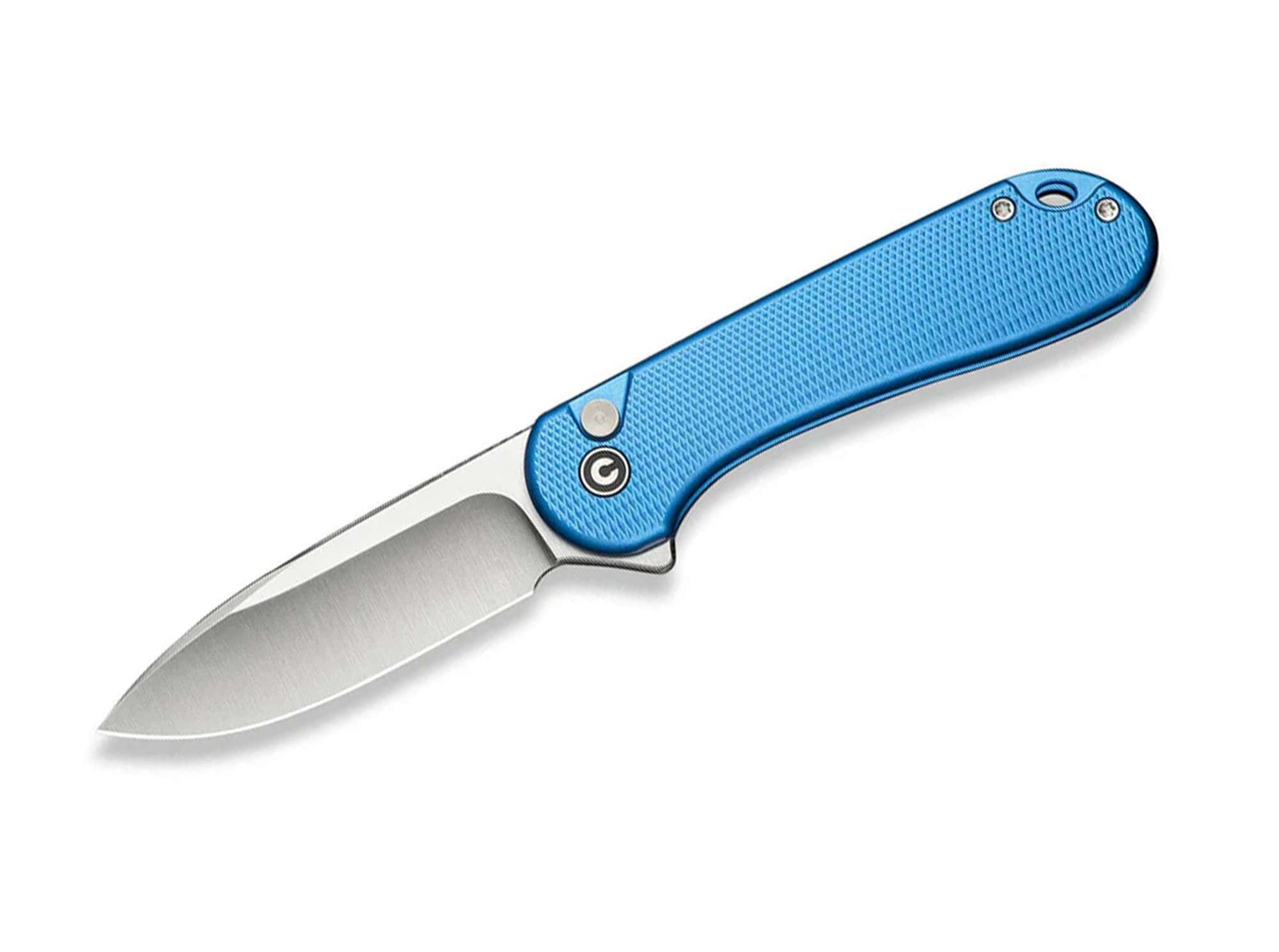 Briceag Button Lock Elementum II Aluminum Blue CIVIVI- Maner Aluminiu, Lama Nitro-V