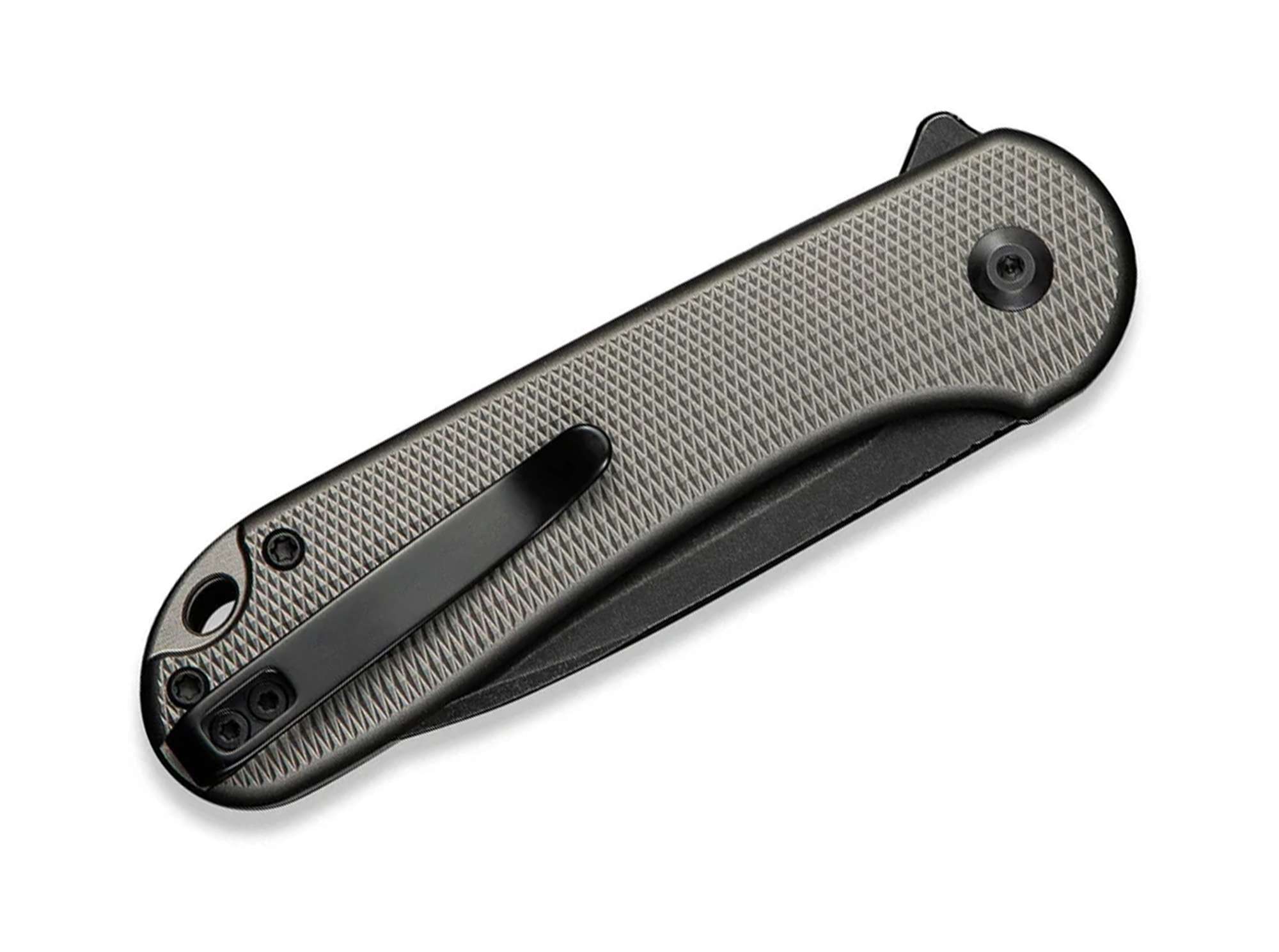 Briceag Button Lock Elementum II Nitro-V Aluminum Gray Black Stonewashed CIVIVI- Button Lock, Lama Nitro-V