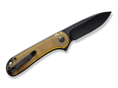Briceag Button Lock Elementum II Ultem Amber & Black CIVIVI- EDC, Flipper