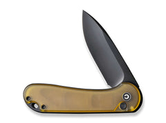 Briceag Button Lock Elementum II Ultem Amber & Black CIVIVI- EDC, Flipper