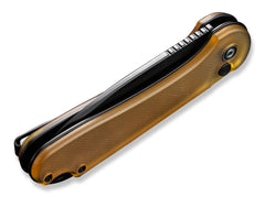 Briceag Button Lock Elementum II Ultem Amber & Black CIVIVI- EDC, Flipper