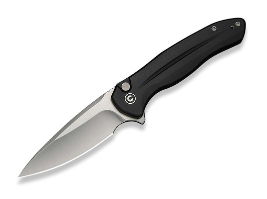 Briceag Button Lock Kitefin Black Aluminum CIVIVI- EDC, Robust