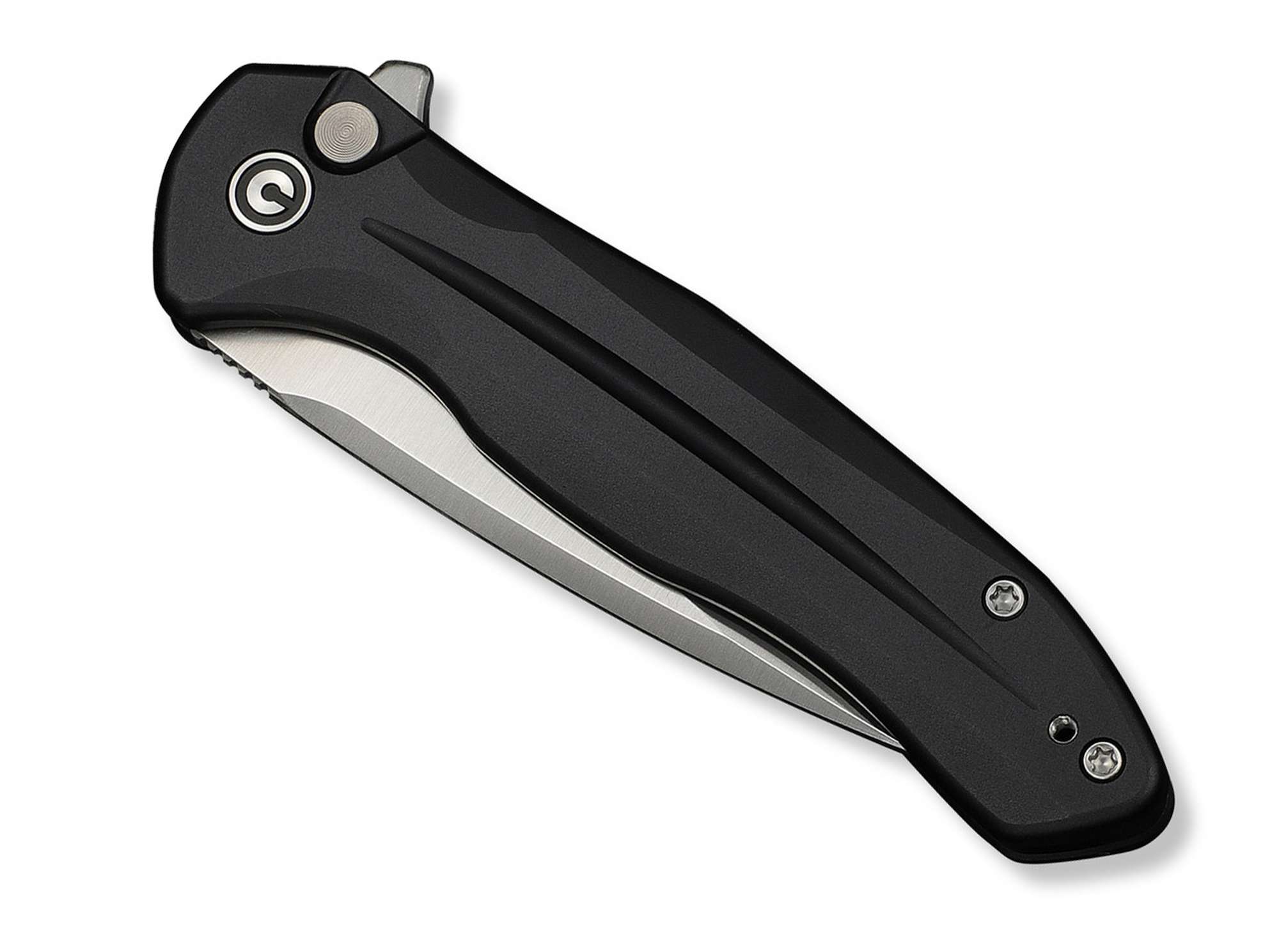 Briceag Button Lock Kitefin Black Aluminum CIVIVI- EDC, Robust