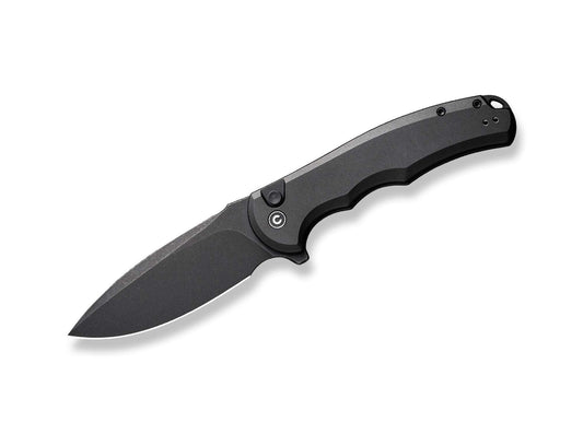 Briceag Button Lock Praxis Aluminum All Black CIVIVI- Flipper, Ergonomic