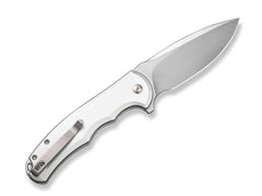 Briceag Button Lock Praxis Aluminum Silver CIVIVI- Lama Nitro-V, Maner Aluminiu