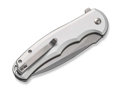 Briceag Button Lock Praxis Aluminum Silver CIVIVI- Lama Nitro-V, Maner Aluminiu