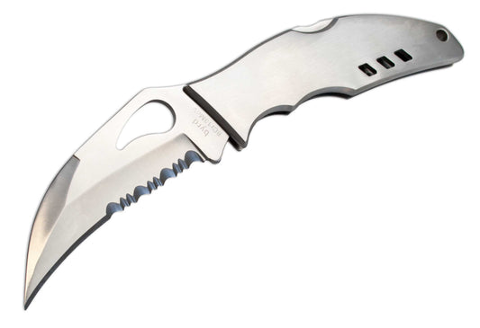 Briceag Byrd Crossbill Serrated Spyderco, Inc.- Lamă Parțial Zimțată, Design Exotic