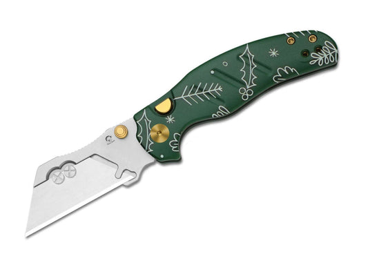 Briceag C01C 2.9 Green G10 Sparkling Christmas Ornaments Kizer- Button Lock, Ediție Limitată