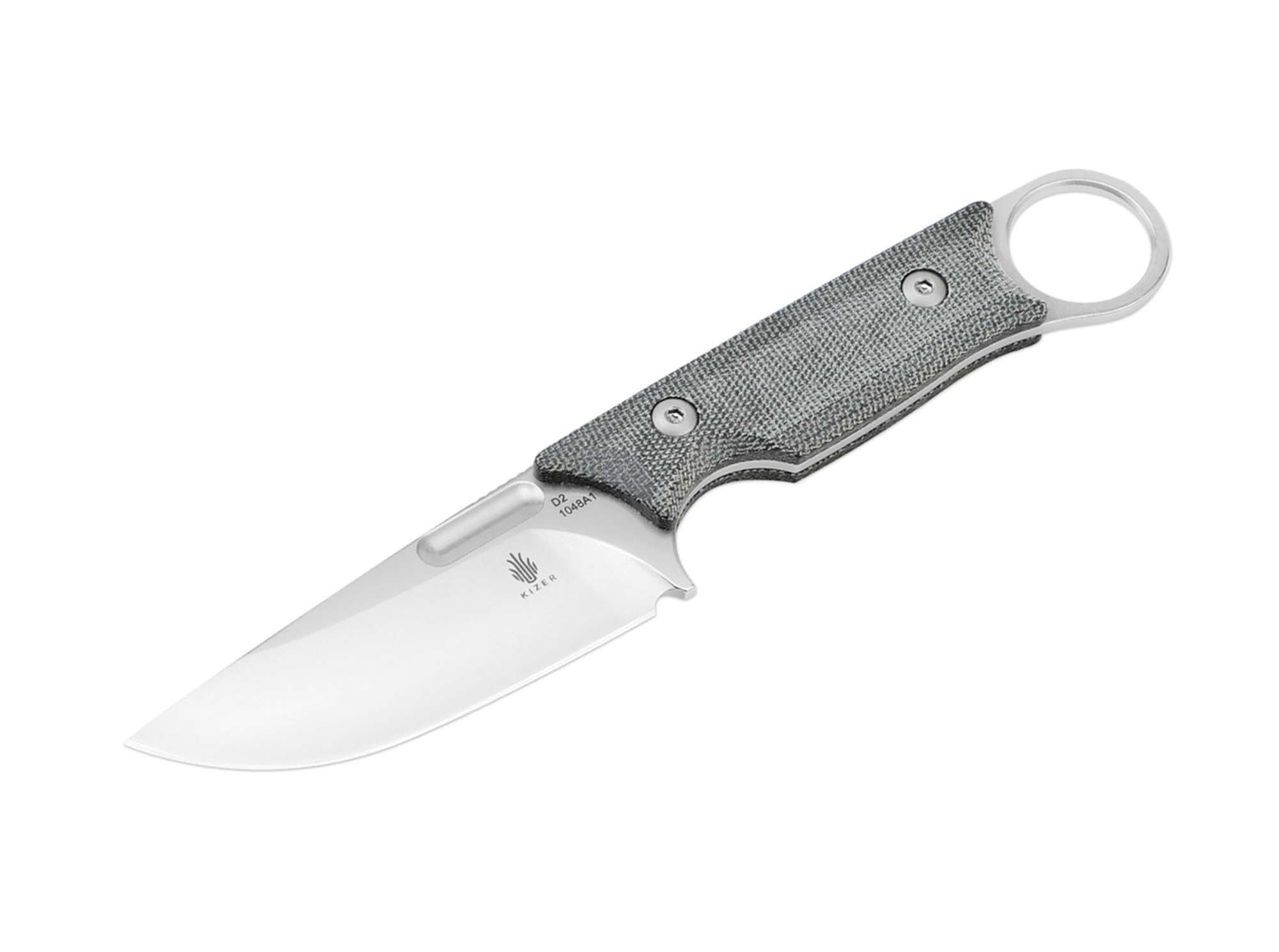 Briceag Cabox Micarta Black Kizer- Lama D2 Droppoint, Maner Micarta ergonomic