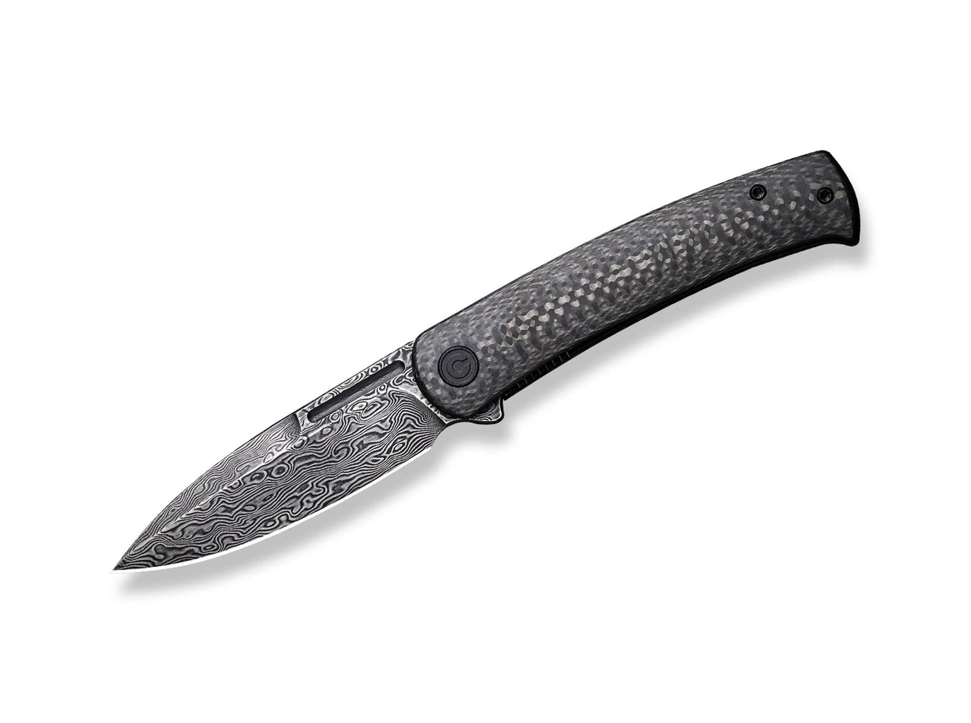 Briceag Caetus CF Damascus CIVIVI- Lama Damasc, Maner Fibra de Carbon