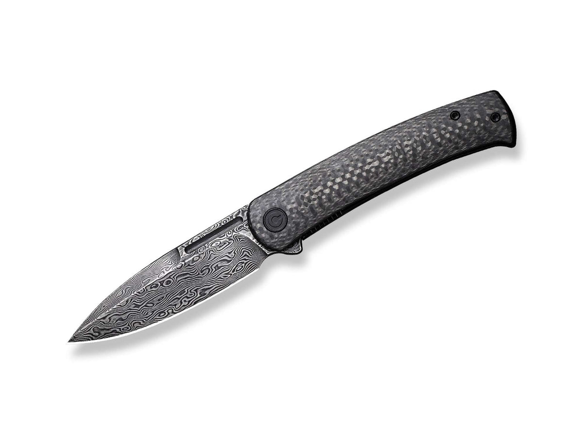Briceag Caetus CF Damascus CIVIVI- Lama Damasc, Maner Fibra de Carbon