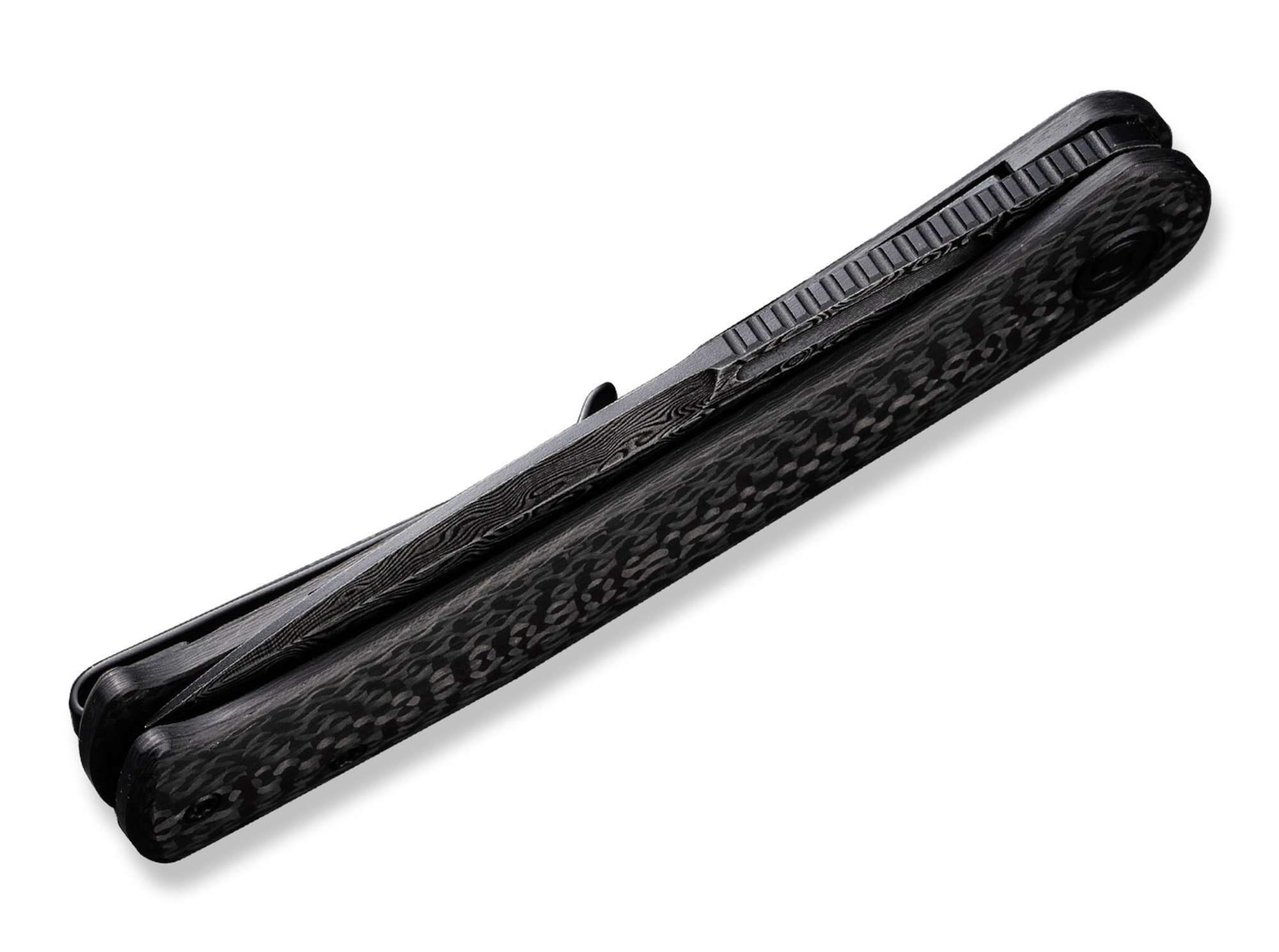 Briceag Caetus CF Damascus CIVIVI- Lama Damasc, Maner Fibra de Carbon