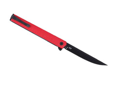 Briceag CEO Flipper Red Black Blade CRKT- Lama AUS-8 Neagră, Maner GRN Roșu