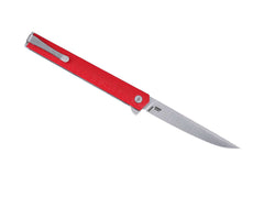 Briceag CEO Flipper Red Silver Blade CRKT- Maner Rosu, Lama AUS-8