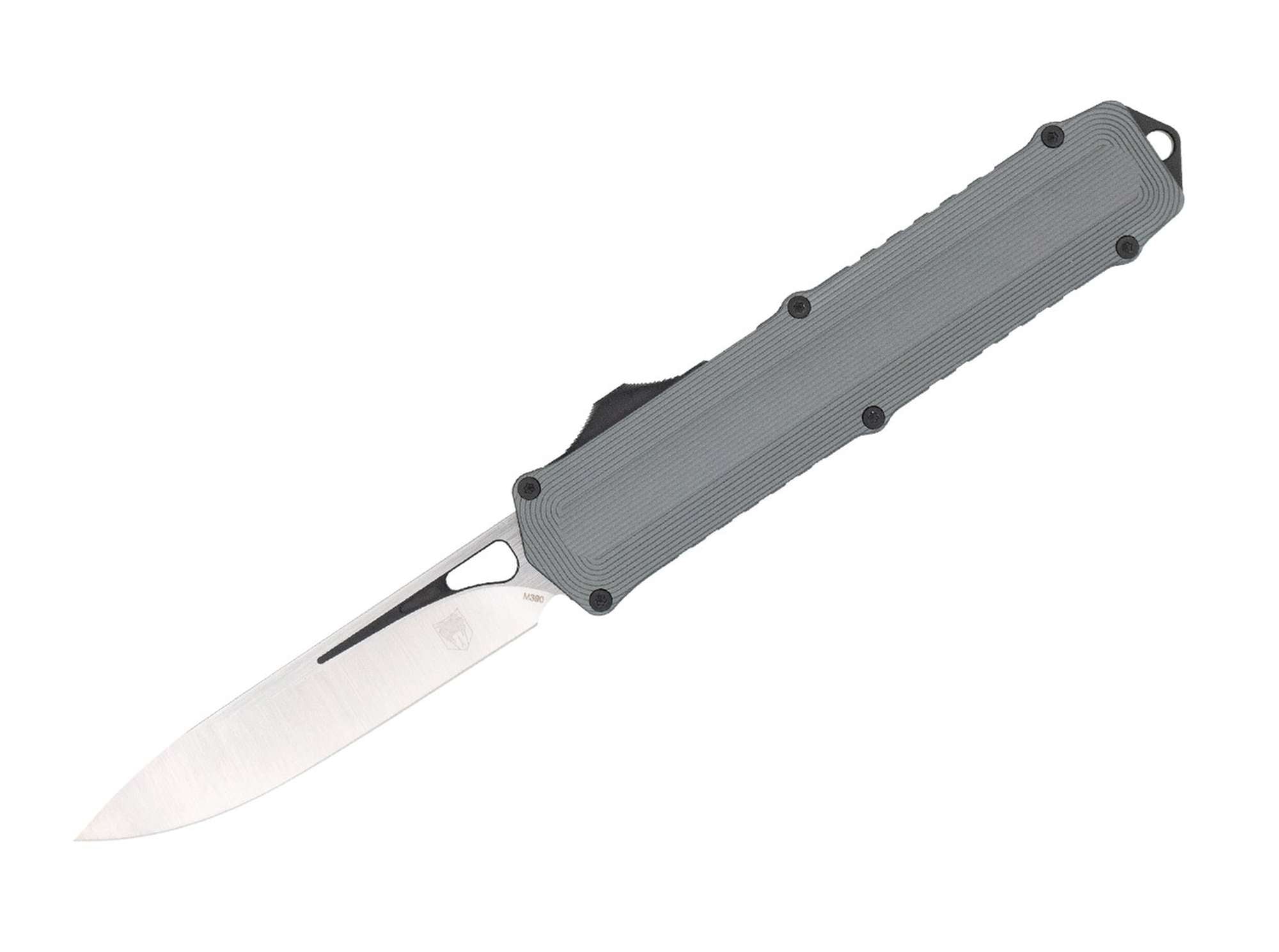 Briceag OTF Chameleon CobraTec Gri – Lamă M390 de 8,3 cm, Mâner Aluminiu - poza 1